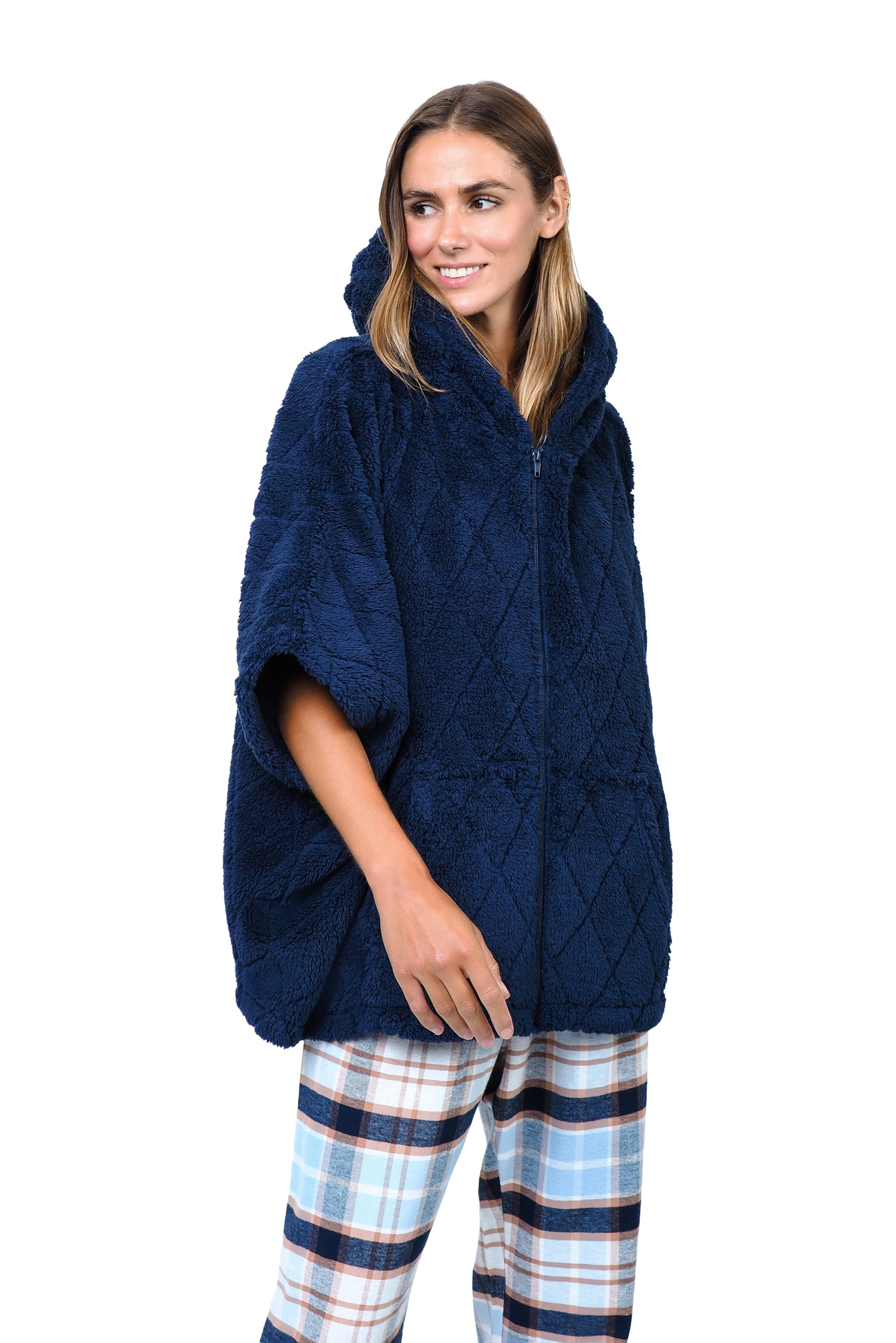 Navy Blazer Hooded Jacket